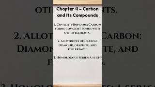 CBSE Class 10 Chemistry Carbon and Its Compounds  Key Points [upl. by Odessa]