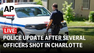 LIVE Police press conference after several officers shot in Charlotte North Carolina [upl. by Akina]