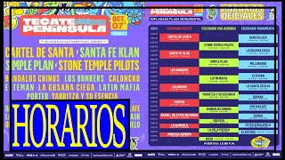 Horarios del Tecate Península 2023  TecatePenínsula2023 Horarios [upl. by Assina]