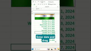 Dateday and year fill text format format cell excel Varsadiyashailesh [upl. by Lanford]