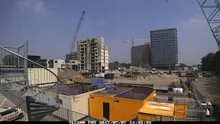 Timelapse rechtbank Amsterdam van sloop tot eerste paal [upl. by Allisirp]