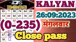 Satta Matka Kalyan Jodi 26092023 Perfect line trick [upl. by Ahsinut]