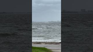 Mini water spout Dunedin Causeway Hurricane Helene [upl. by Nelyag]