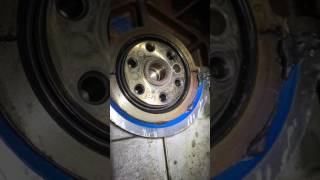 Rear main seal oil leak diagnosis using a smoke machine 2008 Saturn Vue 35 GM engine [upl. by Jurkoic]