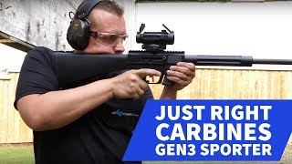 Gen3 Sporter 9 mm pistol caliber carbine by Just Right Carbines fire test [upl. by Ecnarwal]