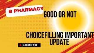 B pharmacy is Good option or not ll b pharmacy couesling 2024 ll ocet b pharmacy choice filling 2024 [upl. by Liartnod]