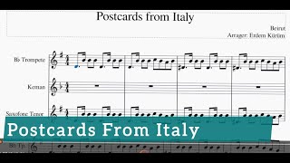 Postcards From Italy  Sheet Music  Trumpet Violin Tenor Saxophone Instrumental Cover [upl. by Wisnicki]