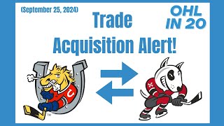 OHL in 20 Trade Acquisition Alert  Barrie Colts amp Niagara IceDogs [upl. by Nodnerb]