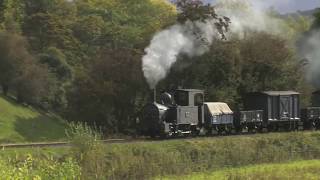 Welshpool and Llanfair Railway 822 quotThe Earlquot on a short freight train [upl. by Assele]