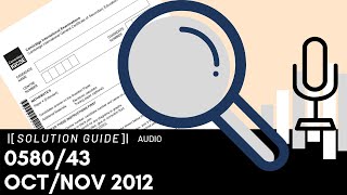 058043 OctoberNovember 2012 Marking Scheme MS Audio Voiceover [upl. by Odille794]