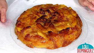 Tarta de manzana sin horno hecha en sartén esponjosa y muy jugosa😍  Loli Domínguez  Recetas [upl. by Gudrin]