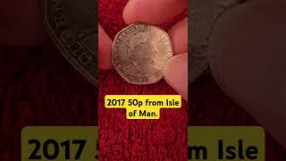 2017 50p from Isle of Man Horned ram design isleofman 50p coins Manx loaghtan [upl. by Etteuqram847]