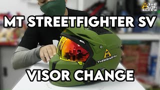 How to MT Streetfighter SV helmet  Visor change and gap adjustment [upl. by Ody718]