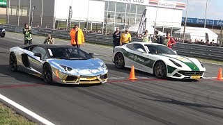 Lamborghini Aventador LP700 vs Ferrari F12 berlinetta [upl. by Ytte505]