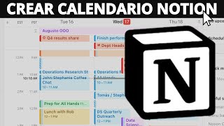 Como CREAR CALENDARIOAGENDA en NOTION 2024 [upl. by Chisholm]