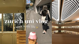 🇨🇭Zurich Uni Vlog  Week in life as a student University of Zurich [upl. by Akeit]