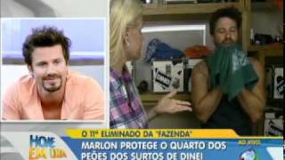 Marlon no Hoje em Dia  parte 3  A Fazenda 4  05 10 2011 [upl. by Idnib]