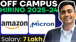 Amazon Recruitment 2024  Micron Technology  Amazon OFF Campus Drive For 2024  2023 Batch Hiring [upl. by Boylston387]