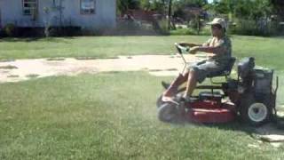 My son driving and grass cutting with a Snapper riding mower [upl. by Gierk]