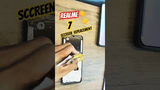 👉REALME 7🔥 1 step SCREEN REPLACEMENT KAISE KARE realme realme7 screen shortvideo services [upl. by Schug]