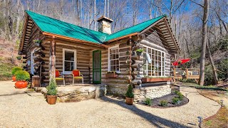 Charming Log Cabin  Rustic Cabin Retreat  Cozy Cabin in the Woods [upl. by Annaxor]