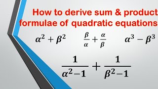 How to derive formulas of the roots of Quadratic Equations [upl. by Hasty919]