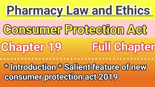 Pharmacy Law and Ethics Chapter 19 in hindi  The consumer protection act in hindi [upl. by Einalem790]