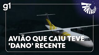 Cruzamento de dados mostra que avião passou por manutenção após dano estrutural  FANTÁSTICO [upl. by Ag]