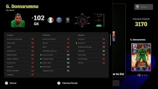 Statistik G Donnarumma Efootball PS5 [upl. by Arodnahs]