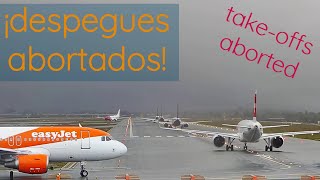 ¡Numerosos despegues abortados Tormenta y lluvias en el Aeropuerto de Málaga DANA [upl. by Zenda108]