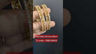 Gold replica cz bangles jewellery jewelry bangles trending [upl. by Mccormick917]