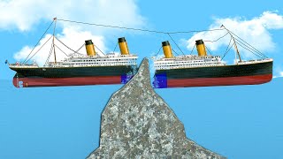 BREAKING THE TITANIC IN HALF WITH AN ICEBERG  Floating Sandbox Gameplay [upl. by Anoj]