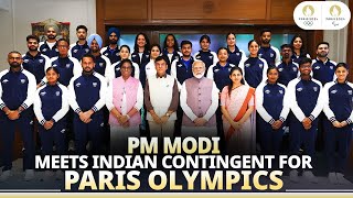 LIVE PM Modi interacts with Indian contingent for Paris Olympics 2024 [upl. by Halyhs]