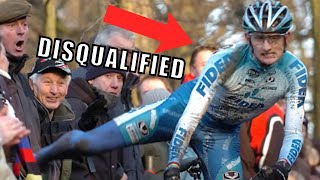 Most UNSPORTING Cyclocross Moments in Cycling History  Motordoping Kicking amp Mathieu van der Poel [upl. by Eelirak960]