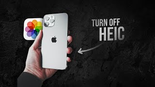 How tp Turn Off HEIC on iPhone tutorial [upl. by Sillihp]