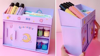 How to make Desk Organizer  Easy Paper Crafts Idea deskorganiser [upl. by Yanehc725]