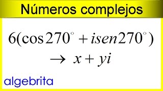 Conversión de la forma polar de los números complejos a la forma rectangular y graficarlo 350 [upl. by Atinev671]