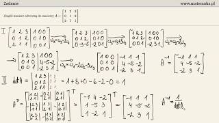 Szukanie macierzy odwrotnej  2 sposoby [upl. by Thacher768]