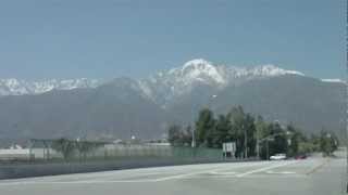 Snow Covered Mt Baldy as seen from Rancho Cucamonga CA [upl. by Ahsilrac]