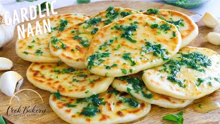 Naan mit Knoblauch ohne Hefe I Beilage zum Grillen  Knoblauchbrot [upl. by Allimrac]