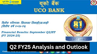 UCO Bank Q2 FY25 Result Analysis and Outlook 📊 companyanalysis futureoutlook ucobank uco [upl. by Tades]