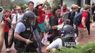 US Park Police Officer DRAGGED TO THE GROUND by Protestor at ProPalestine Rally in DC [upl. by Kataway]