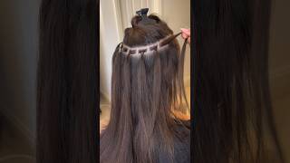 HOW TO SEW IN A WEFT 😮 hairstyle howto fyp subscribe tutorial hairextensions [upl. by Laval378]