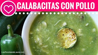 Caldo de Pollo con Calabacitas  Comidas saludables  Receta fácil [upl. by Alimrahs]