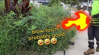 The Weed Slasher  Lawn Have Been Invaded By Weeds asmr mowinggrass satisfyingvideo [upl. by Johny]