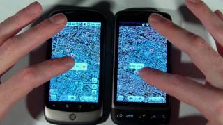 HTC Desire or Nexus one  google maps navigation test [upl. by Yeo]