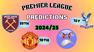 Premier league predictions 202425 [upl. by Rollet]