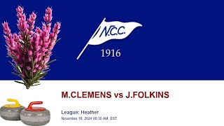 🥌 NCC League Heather  MCLEMENS vs JFOLKINS [upl. by Jacquenette819]