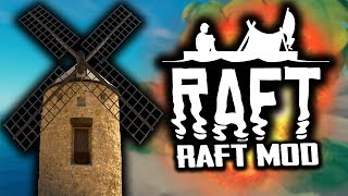 Raft Mod Indonesia  BIKIN WINDMILL DAN SEKARANG MESIN BISA PAKE BATERAI 25 [upl. by Eillam123]