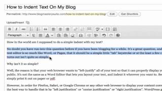 How To Indent The Text On My Wordpress Website [upl. by Val]